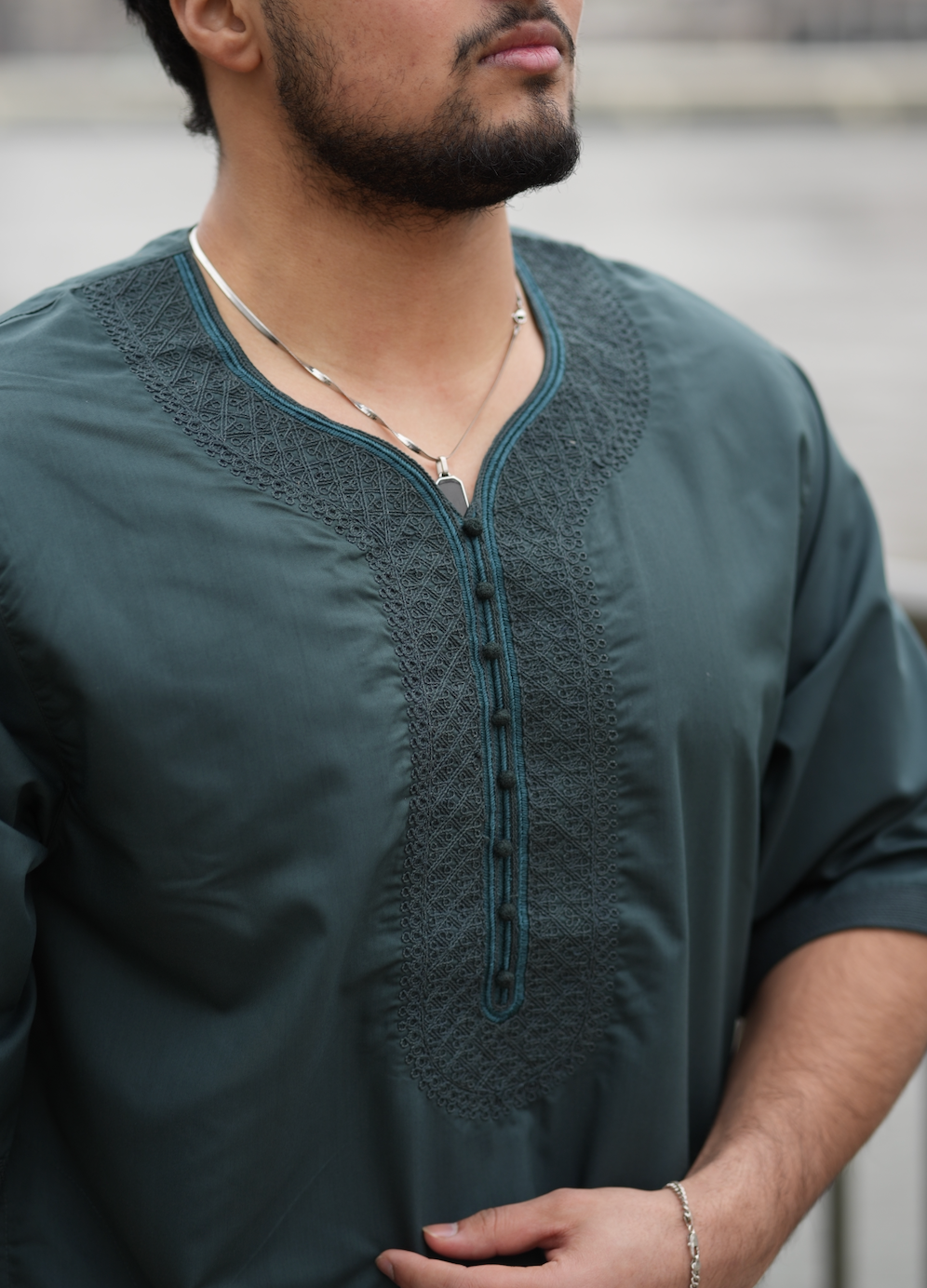 Green Moroccan Thobe