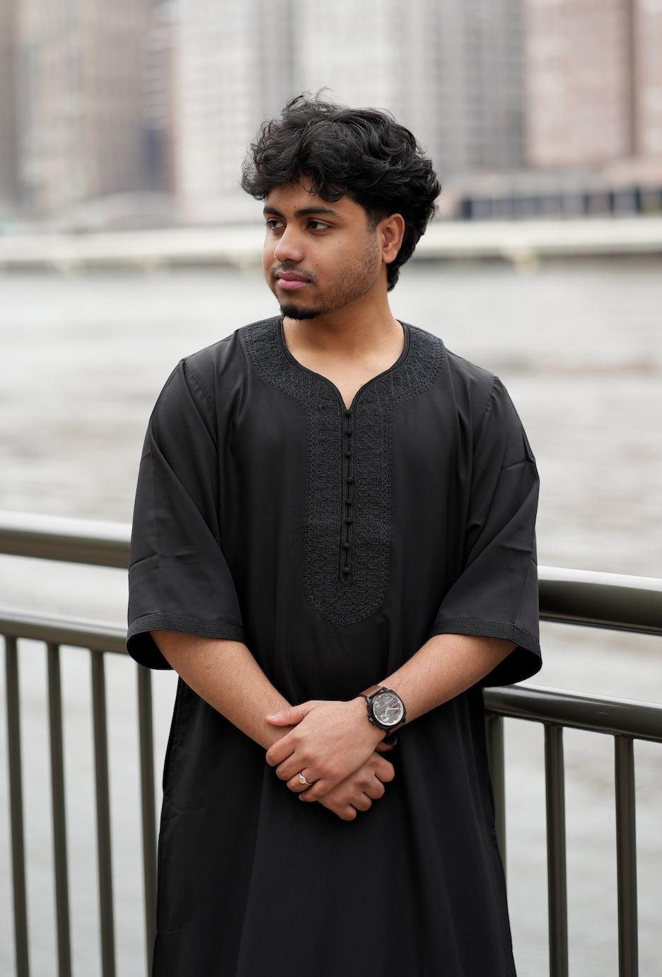 Black Moroccan Thobe