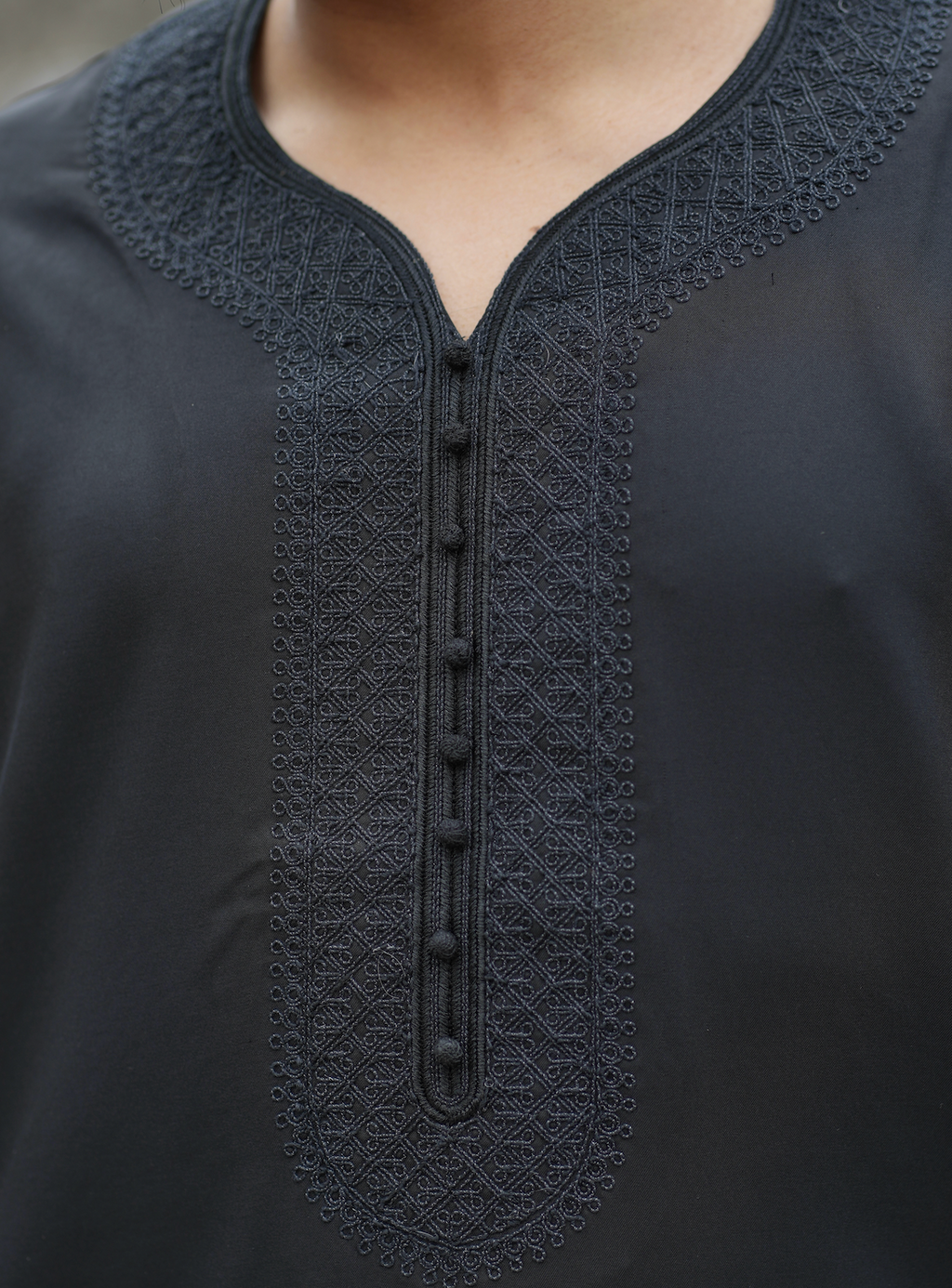 Black Moroccan Thobe