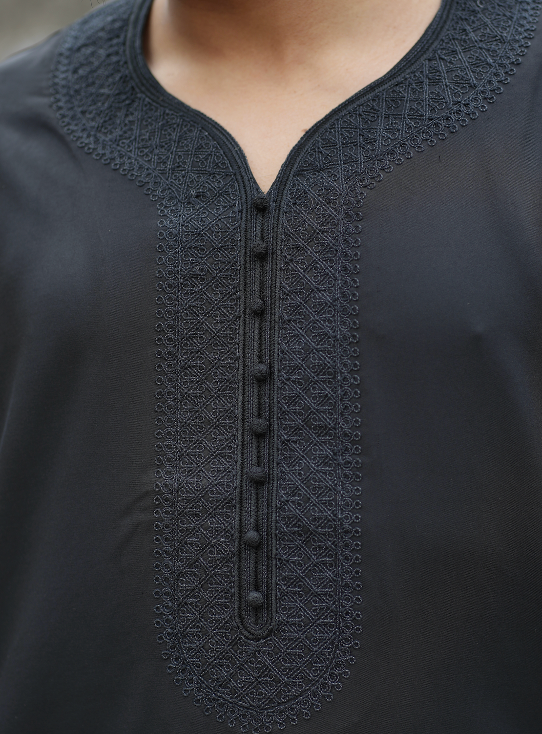Black Moroccan Thobe