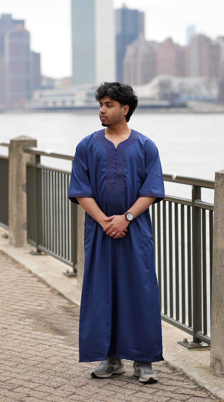 Blue Moroccan Thobe
