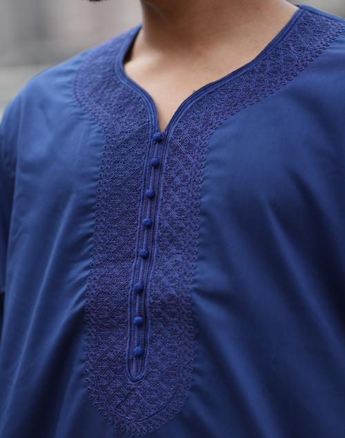 Blue Moroccan Thobe